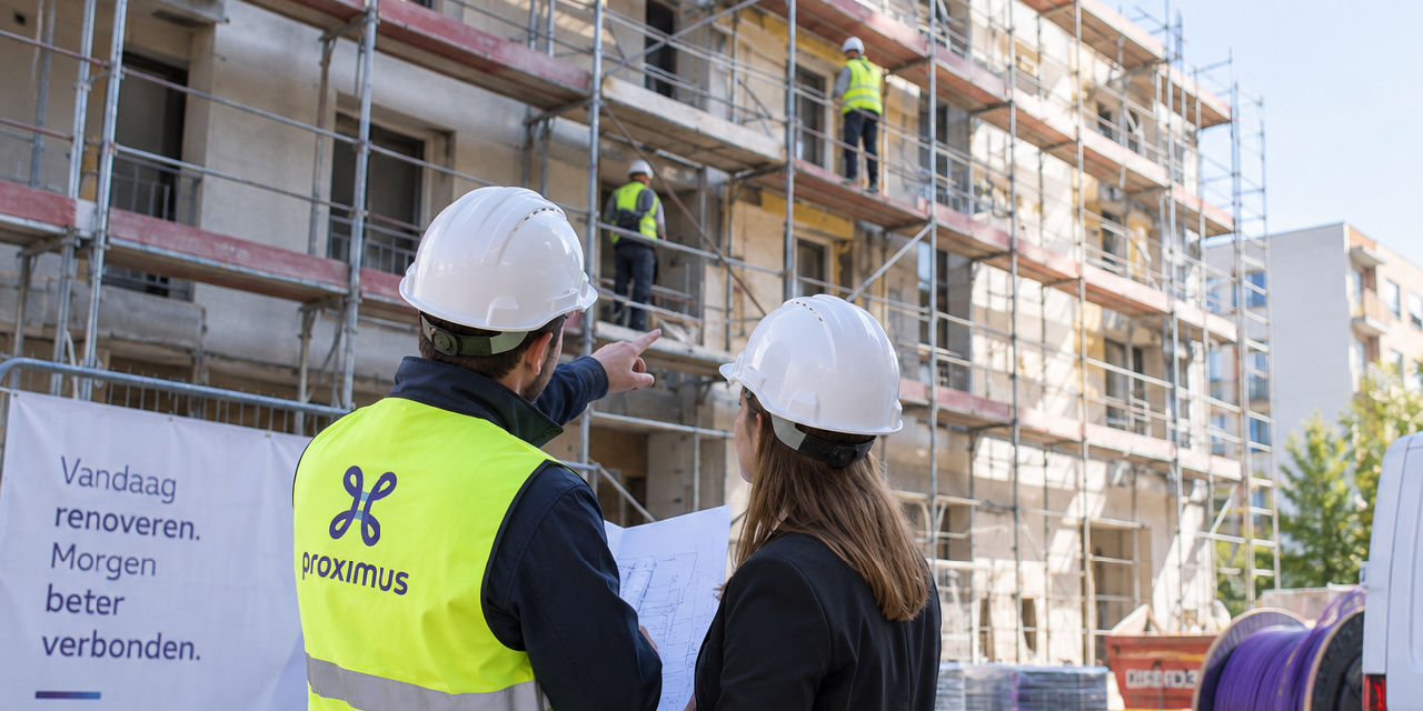 bespreken fiberinfrastructuur tijdens renovatiewerken